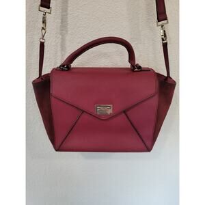 Kate Spade New York Wesley Place Suede Laurel‎ Handbag Maroon Red Plum #7